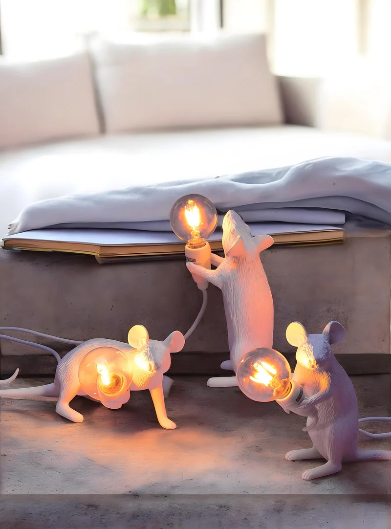 Tischlampe MOUSE LOP weiß 6,2x21x8,1cm