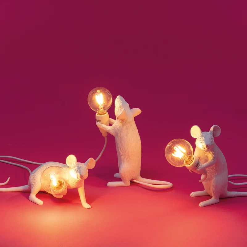 Tischlampe MOUSE LOP weiß 6,2x21x8,1cm