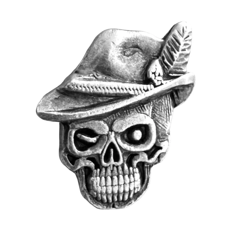 Totenkopf Pin | altsilber