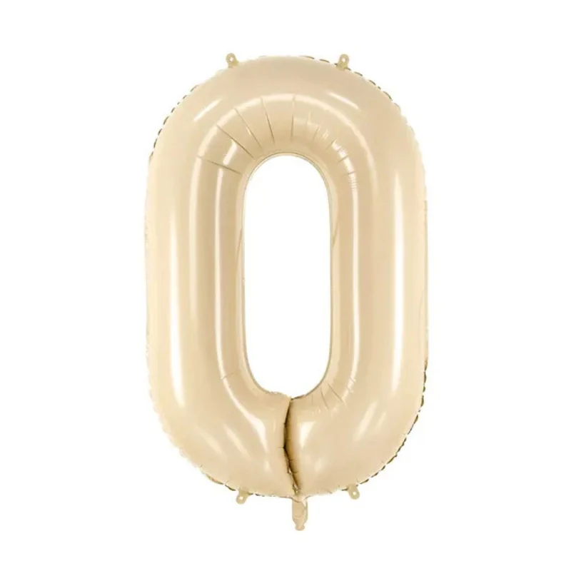Folienballon Zahl 72cm beige (1 Stück)