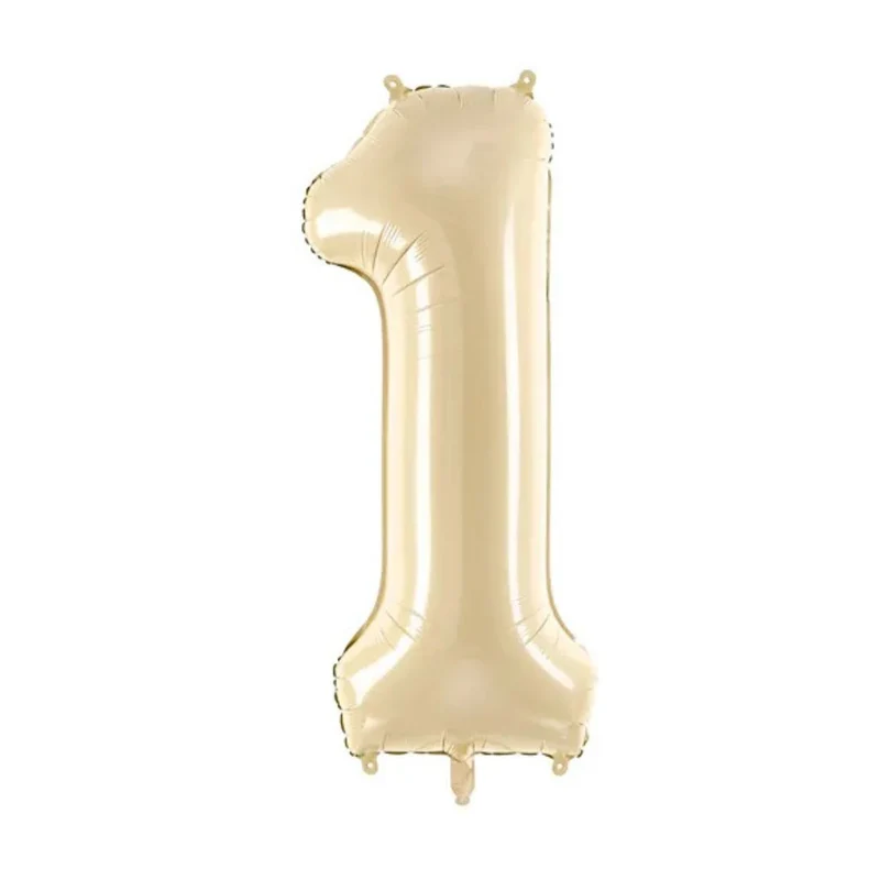 Folienballon Zahl 72cm beige (1 Stück)