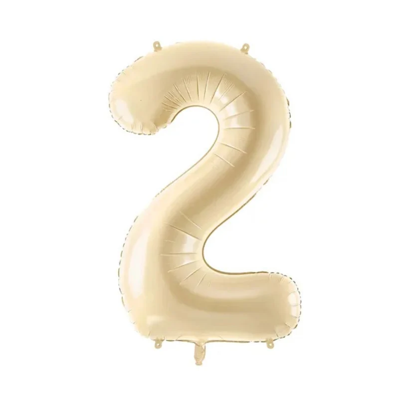 Folienballon Zahl 72cm beige (1 Stück)