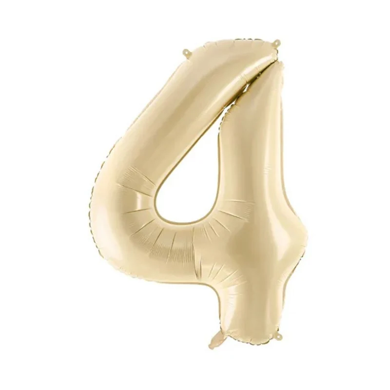 Folienballon Zahl 72cm beige (1 Stück)