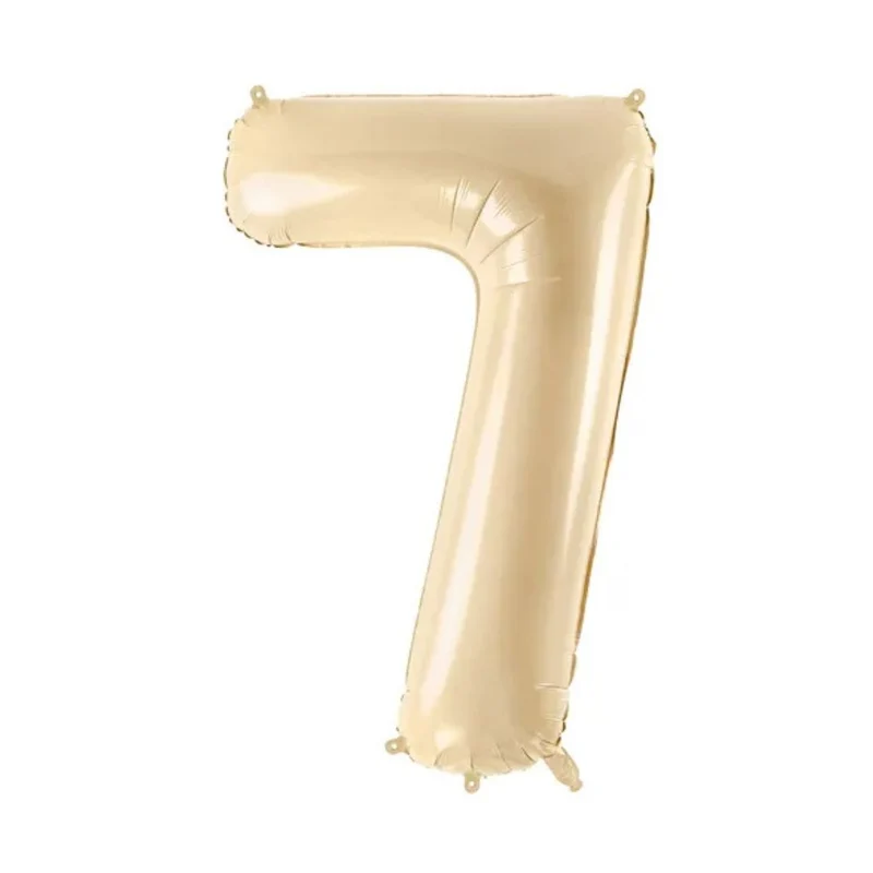 Folienballon Zahl 72cm beige (1 Stück)