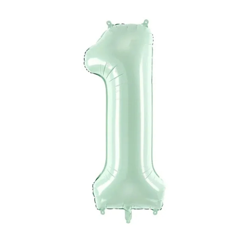 Folienballon Zahl 72cm pastell grün (1 Stück)
