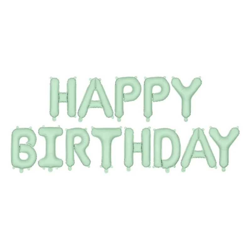 Folienballon Happy Birthday pastell
