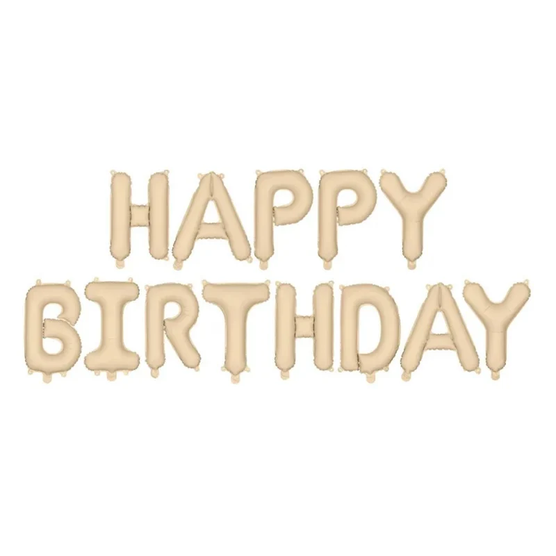 Folienballon Happy Birthday pastell