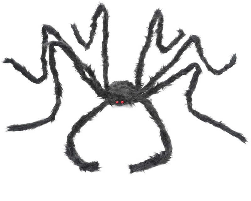 Halloween Dekoration "Haarige XXL Spinne" - 2 m | Schwarz