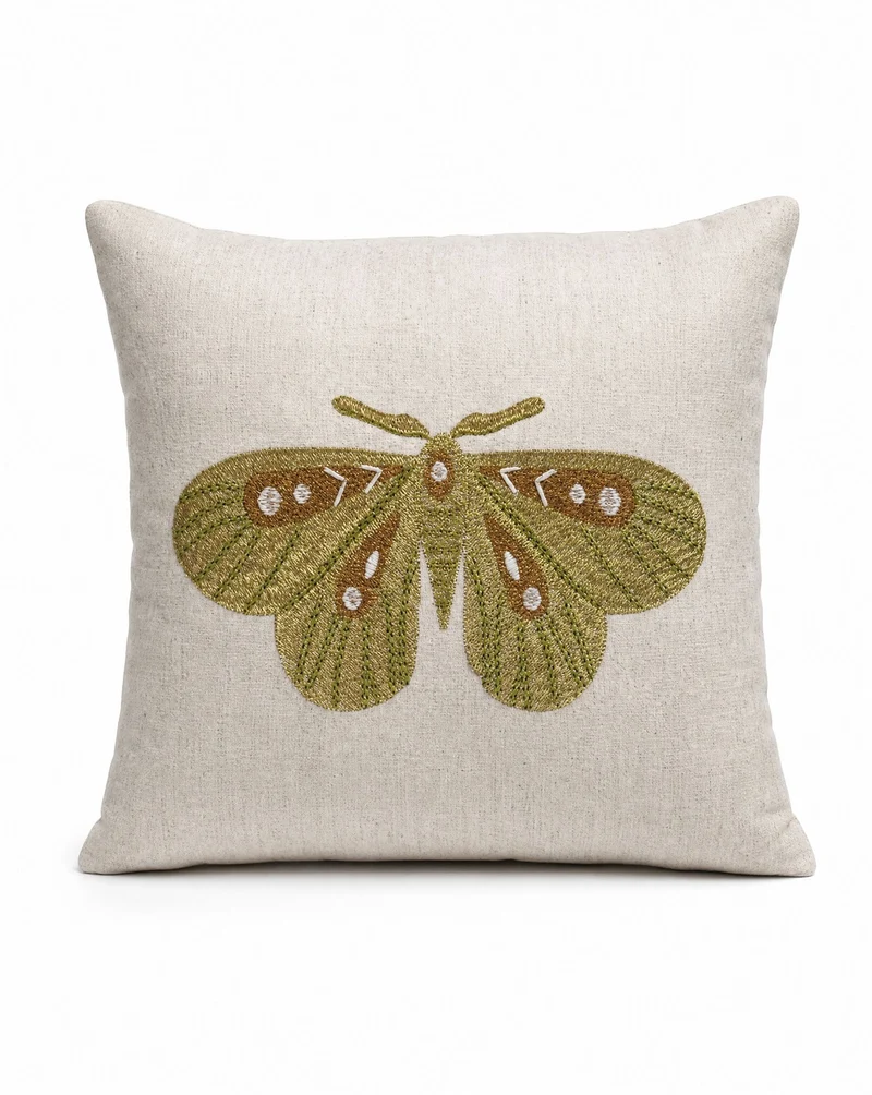 Dekokissen Schmetterling 3D — Creme