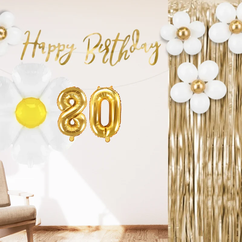 80. Geburtstag Deko Gänseblümchen (11-teilig)