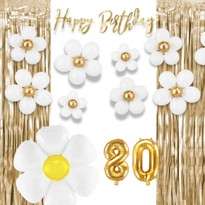 80. Geburtstag Deko Gänseblümchen (11-teilig)