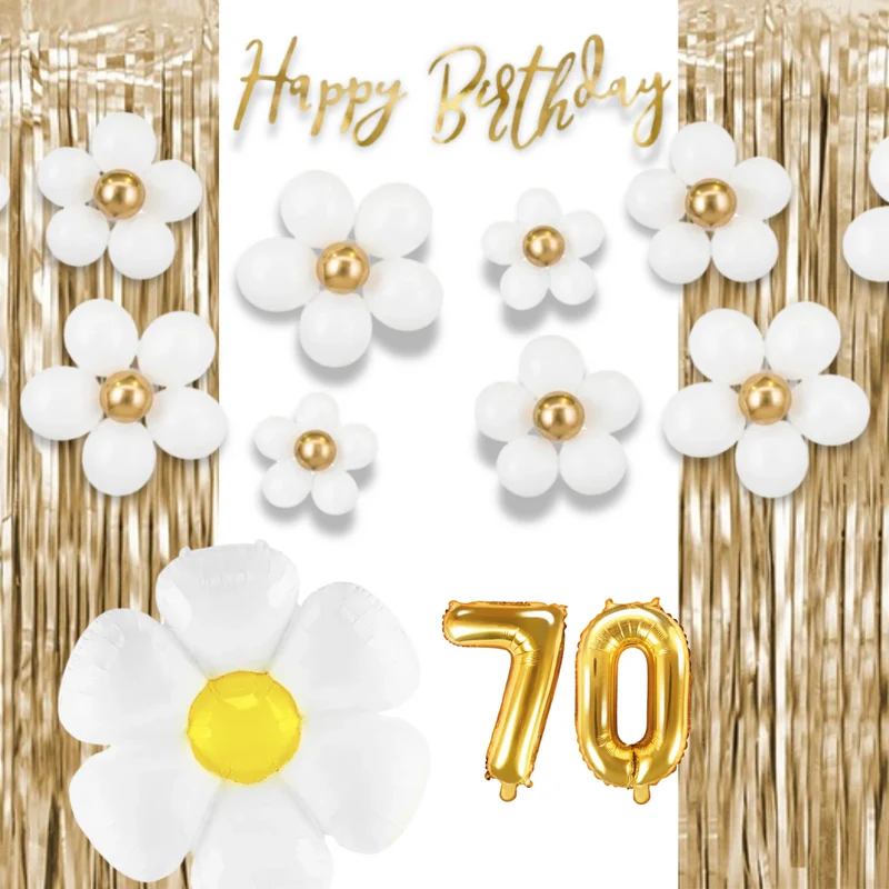 70. Geburtstag Deko Gänseblümchen (11-teilig)