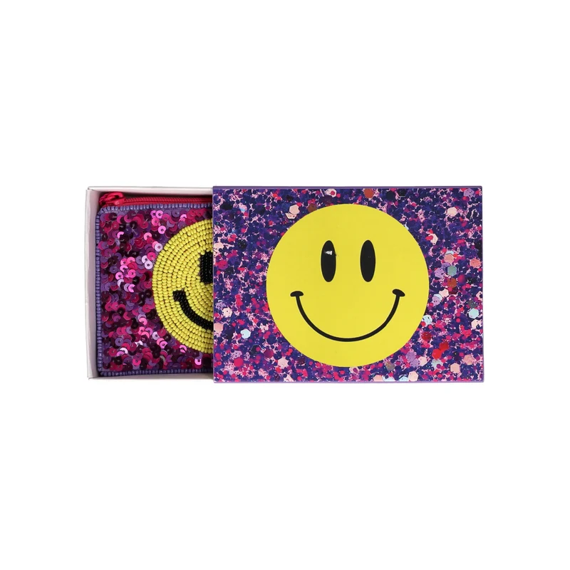 Kosmetiktasche ELODIE XS Motiv: Smile rosa/gelb