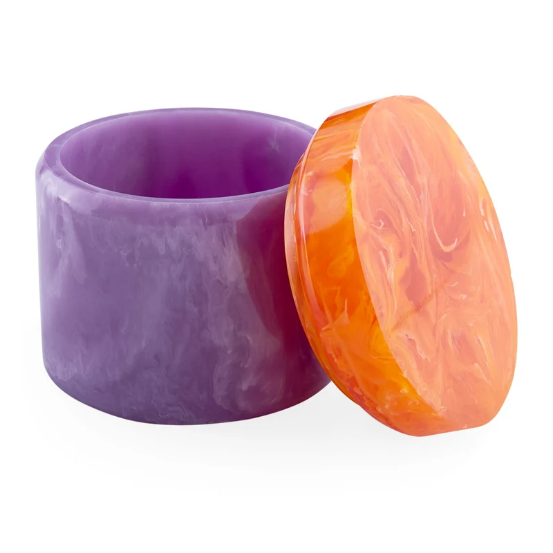 Aufbewahrungsdose COMO lavendel/orange Ø12,7×11,4cm