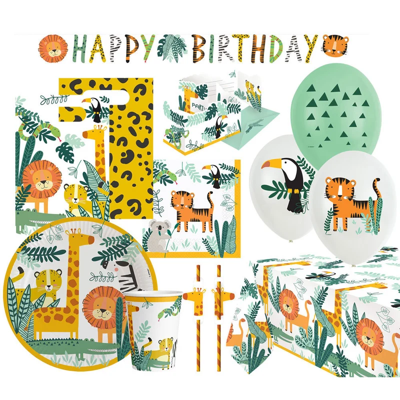 Amscan "Get Wild" Safari Tiere - Kinder Geburtstag Partydekoration Partygeschirr