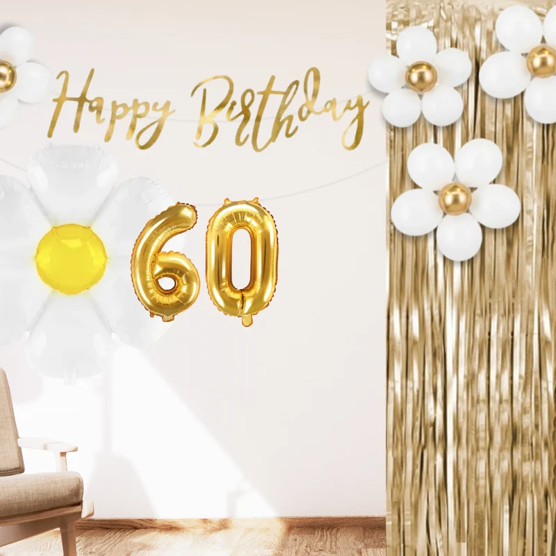 60. Geburtstag Deko Gänseblümchen (11-teilig)