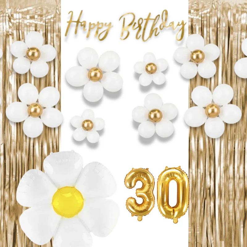 30. Geburtstag Deko Gänseblümchen (11-teilig)