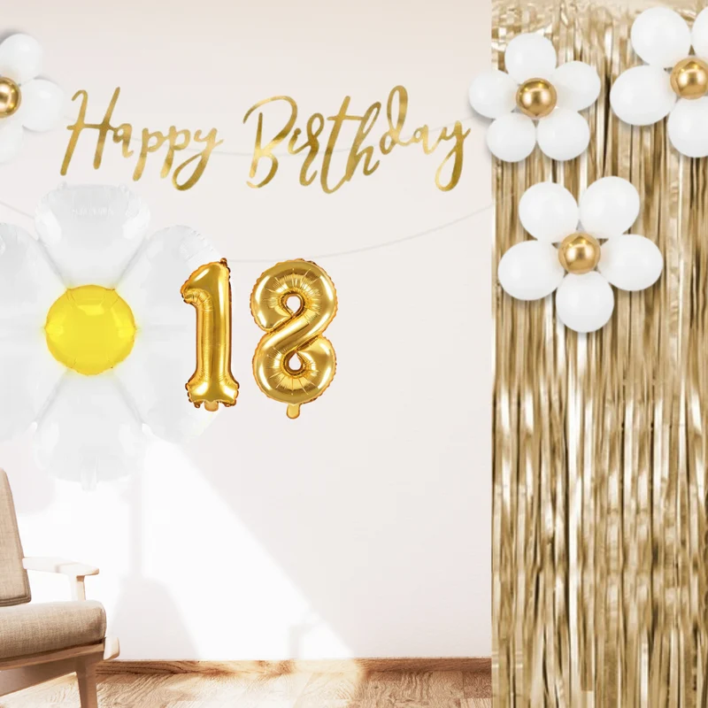 18. Geburtstag Deko Gänseblümchen (11-teilig)