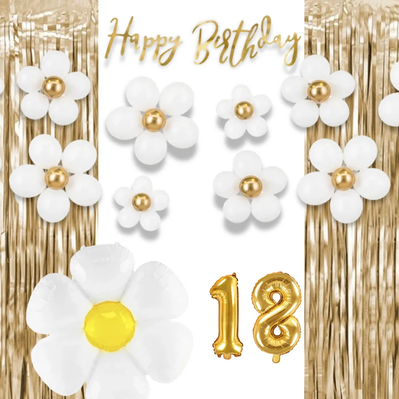 18. Geburtstag Deko Gänseblümchen (11-teilig)