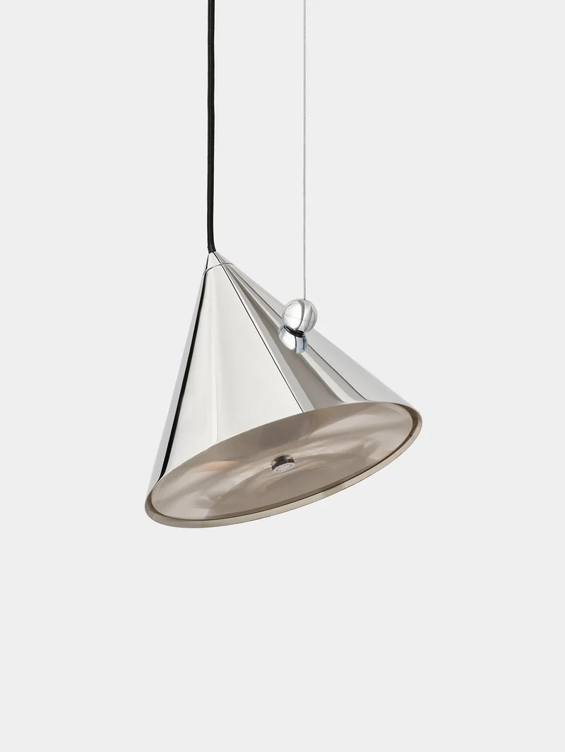 Pose - Silberfarbene Hängeleuchte, ø25 cm