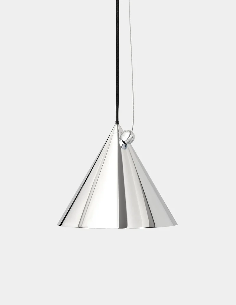 Pose - Silberfarbene Hängeleuchte, ø25 cm