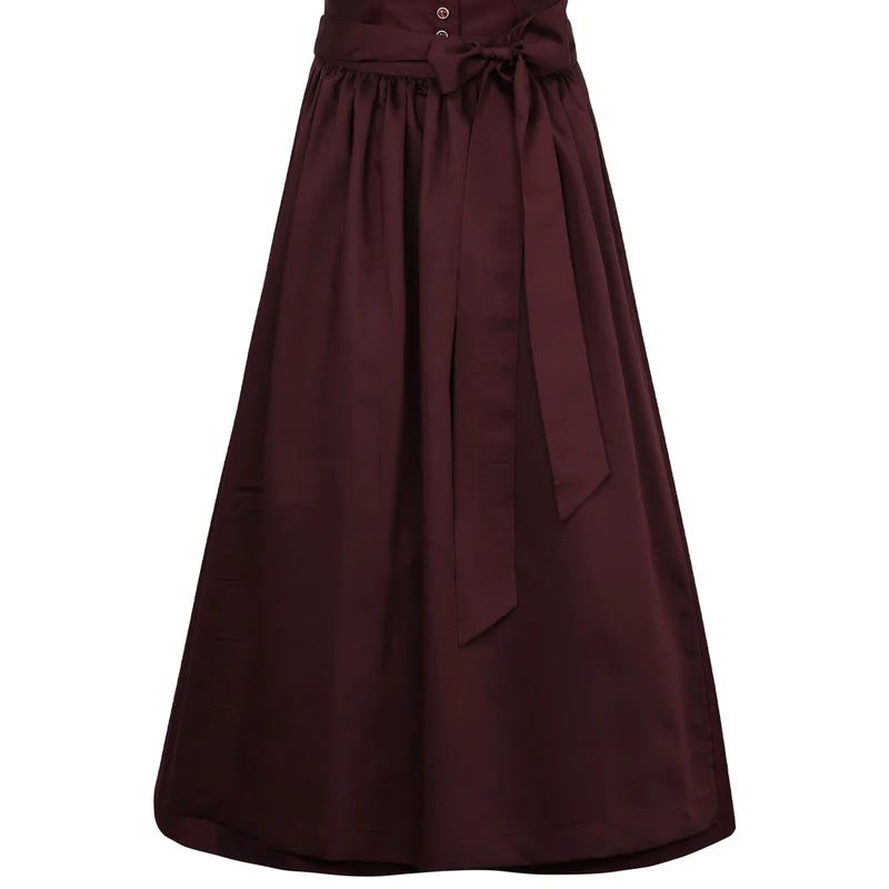 MarJo Dirndl Vordernberg Wine Gerader Ausschnitt Knopfleiste 70cm
