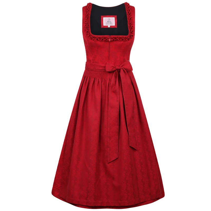MarJo Dirndl Hochleiten Chili Gerader Ausschnitt 75cm