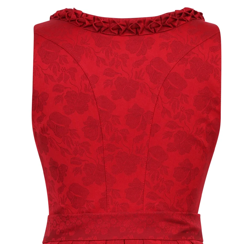 MarJo Dirndl Hochleiten Chili Gerader Ausschnitt 75cm