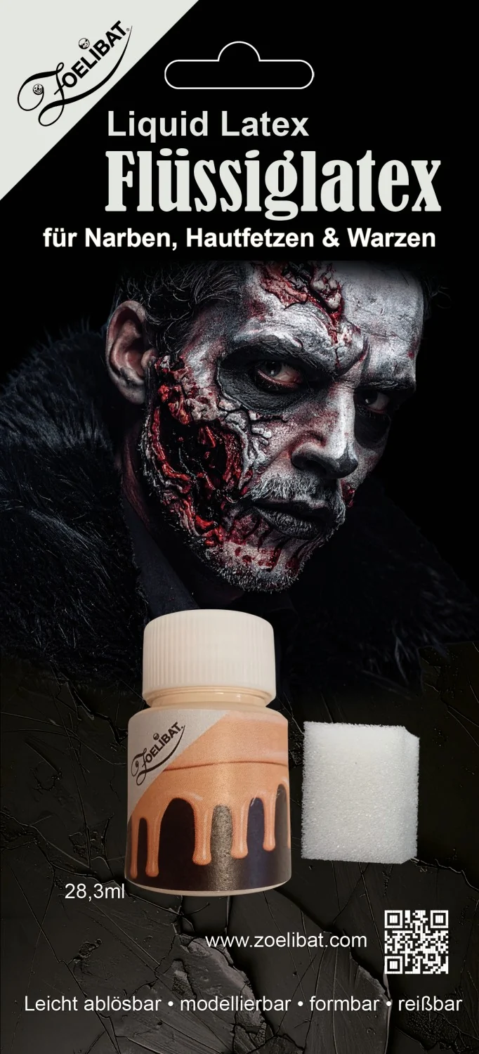Flüssiges Latex 28,3 ml | Weiß - Für Narben - Halloween