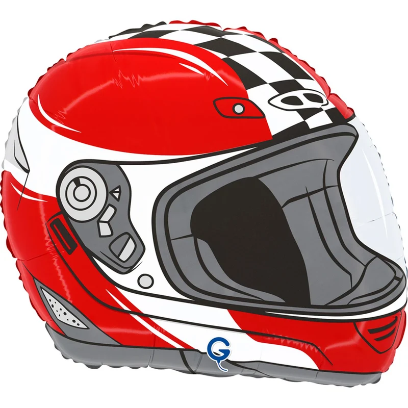 15" Folienballon Shape Motorrad Helm | 38 cm