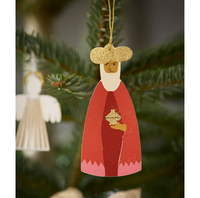 Weihnachtsanhänger Set „Heilige Drei Könige“ aus Papier – von Bungalow