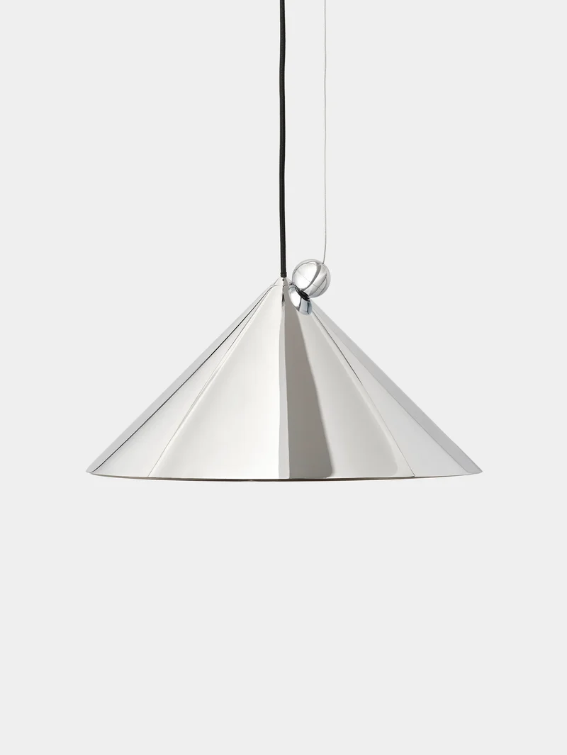 Pose - Silberfarbene Hängeleuchte, ø43 cm