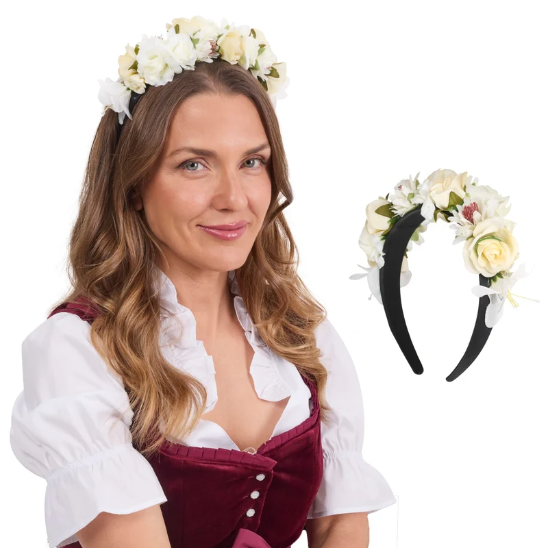 Floral Headband White