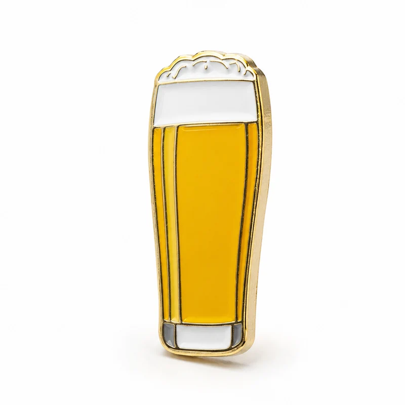 Anstecker Bierglas