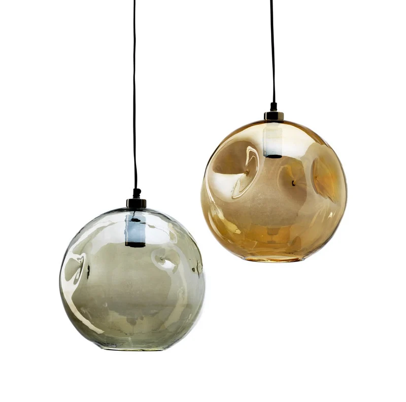 Glas Hängelampe Gold Bubella