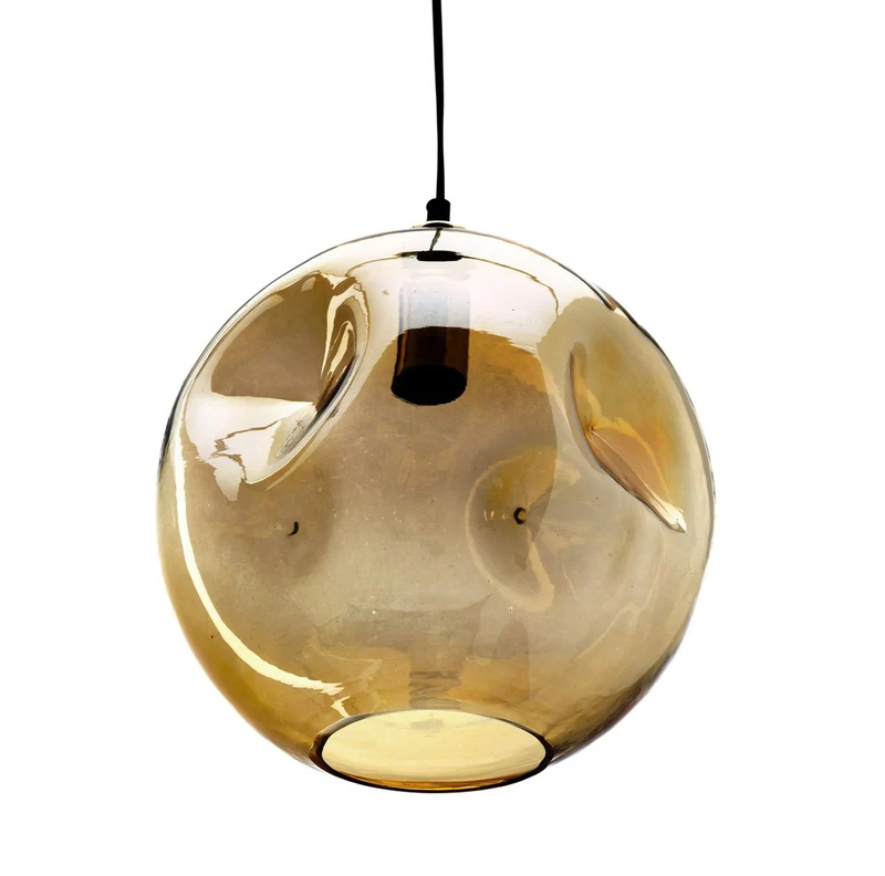 Glas Hängelampe Gold Bubella