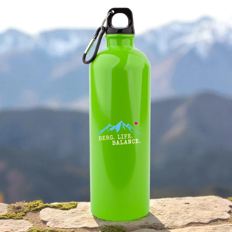 Edelstahl-Trinkflasche "Berg. Life. Balance."
