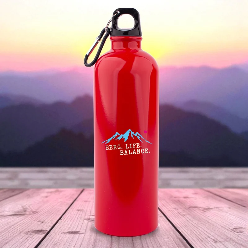 Edelstahl-Trinkflasche "Berg. Life. Balance."