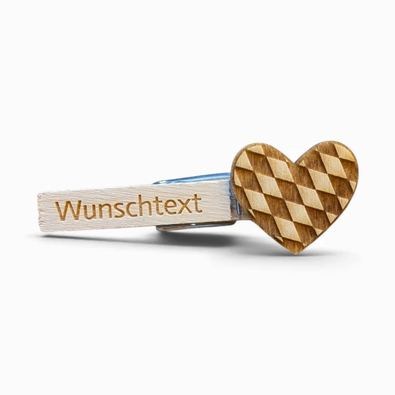 Glupperl/Wäscheklammer "Rautenherz"