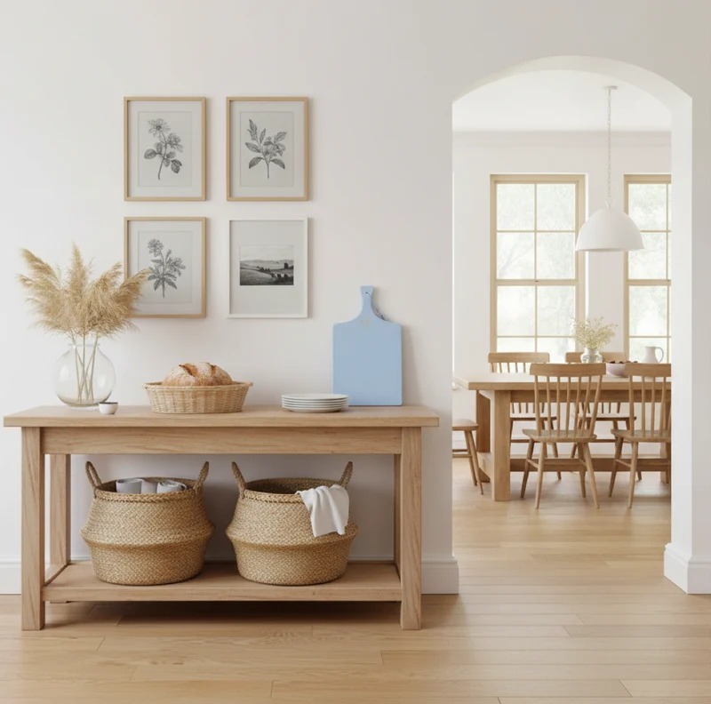 Hellblaues Charcuterie Board – Cottage Stil