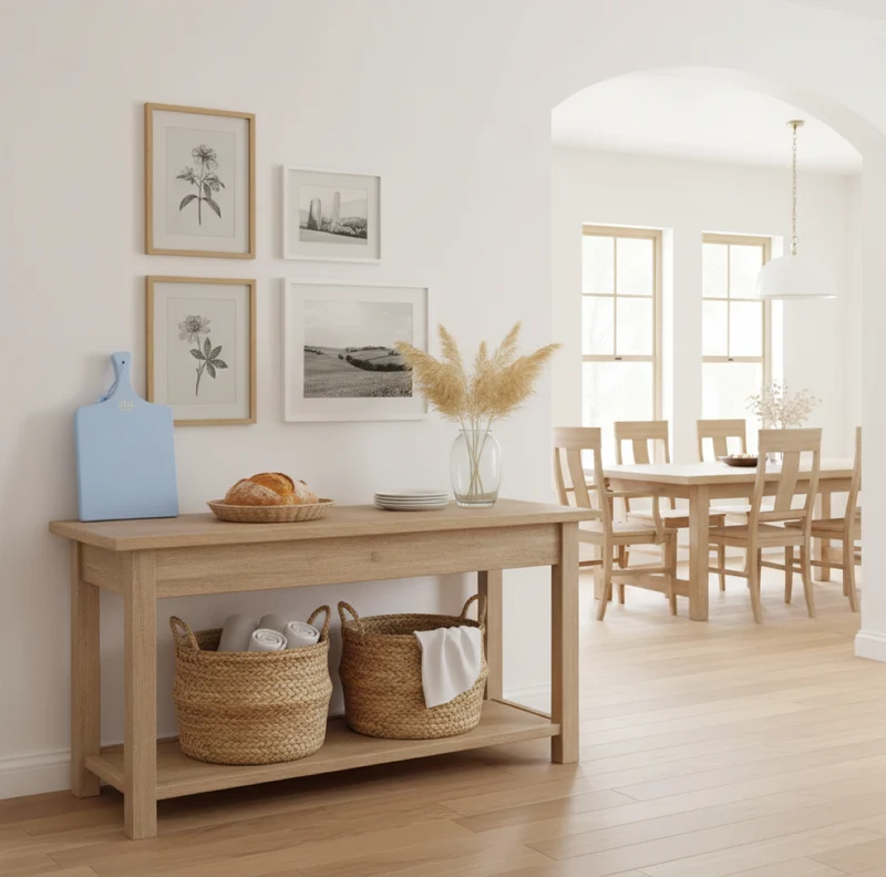 Hellblaues Charcuterie Board – Cottage Stil