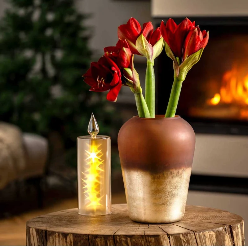 LED Kerze CAPANNA 27 cm gold