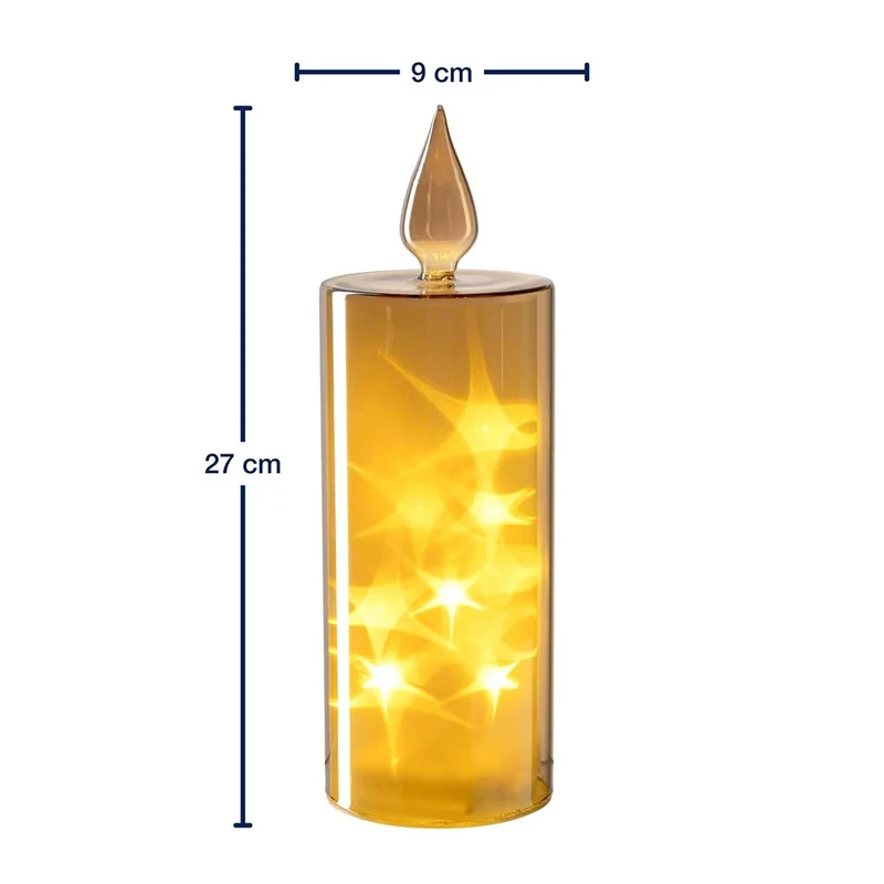 LED Kerze CAPANNA 27 cm gold