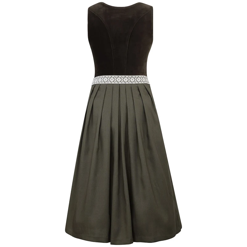 Teresa Bauer x MarJo Dirndl Forest Kiss 70 cm Moosgrün Reißverschluss Kollektion 2026