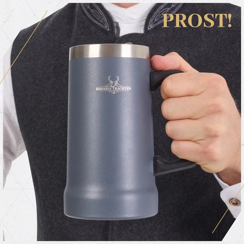 Insulated Stainless Steel Oktoberfest Beer Mug 0.7L
