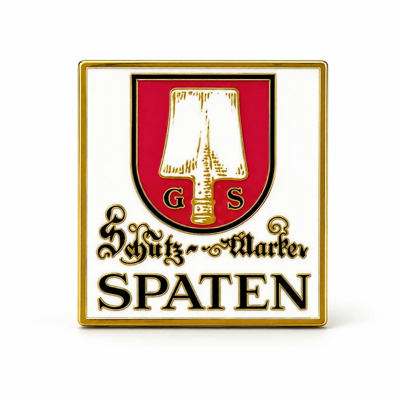 Anstecker Spaten Logo Weiß