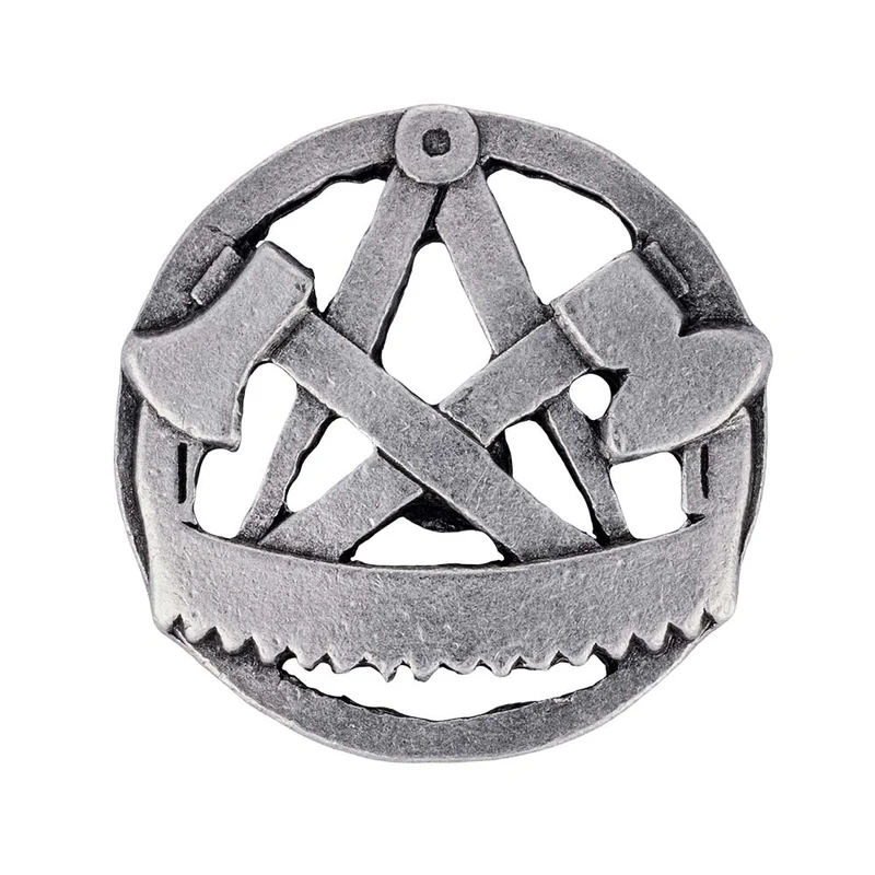 Zunftzeichen Zimmerer Pin | altsilber