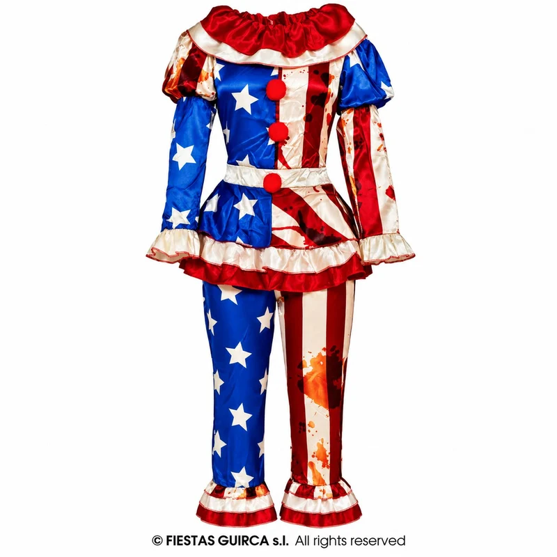 Halloween Damen Kostüm "Horror Clown USA" | 2-tlg.