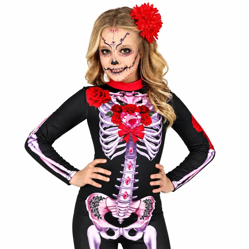 Halloween Kinderkostüm "Skelett Catrina" | Overall