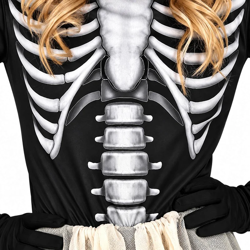Halloween Kinderkostüm "Skelett Girl" | Kleid und Hose